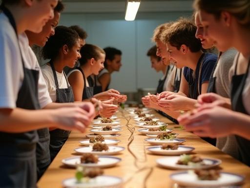 Participants lors d'un atelier dégustation d'insectes