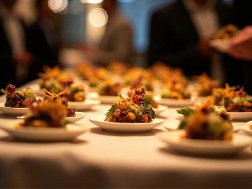 Service traiteur avec des plats créatifs à base d'insectes